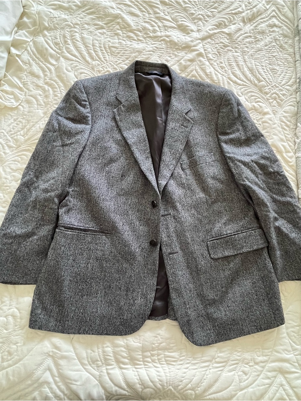 Brooks Brothers Men's Gray Herringbone Wool Blazer 44S - Picture 2 of 12